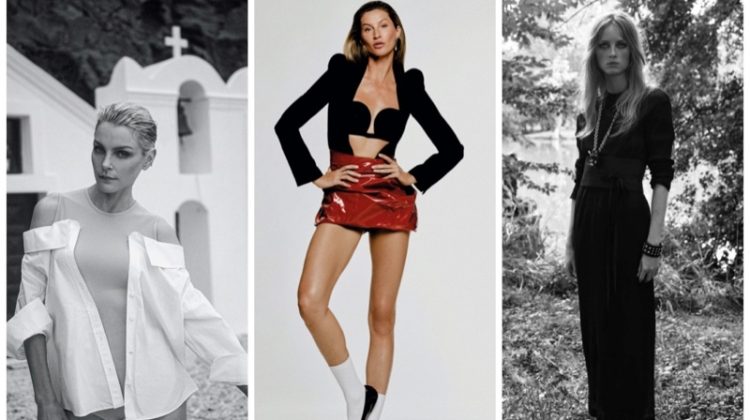 Week in Review: Jessica Stam poses in Vogue Greece, Gisele Bundchen graces Vogue Brazil, and Rianne van Rompaey models Zara Thirteen Pieces collection.