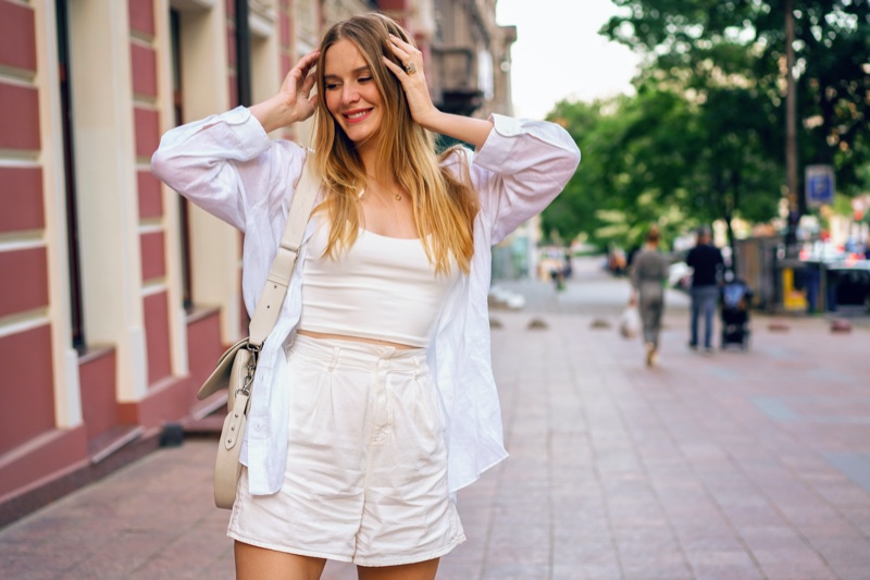 White Shorts Look