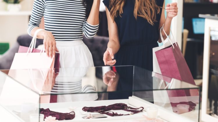 Woman Shopping for Lingerie