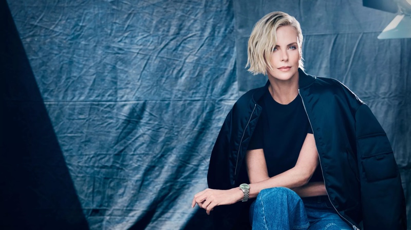 Charlize Theron Breitling Navitimer Watch 2023 Ad Campaign