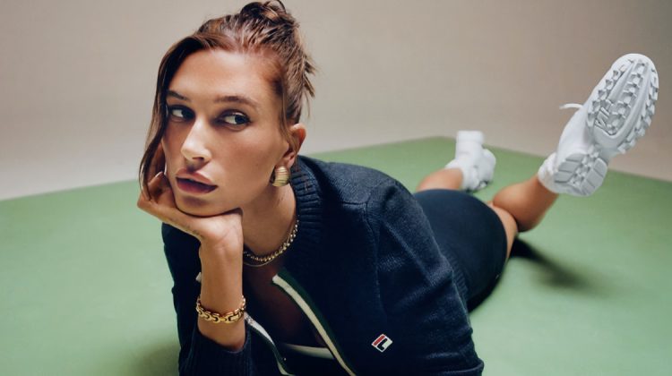 Hailey Bieber Rocks FILA’s Anniversary Line in New Ad