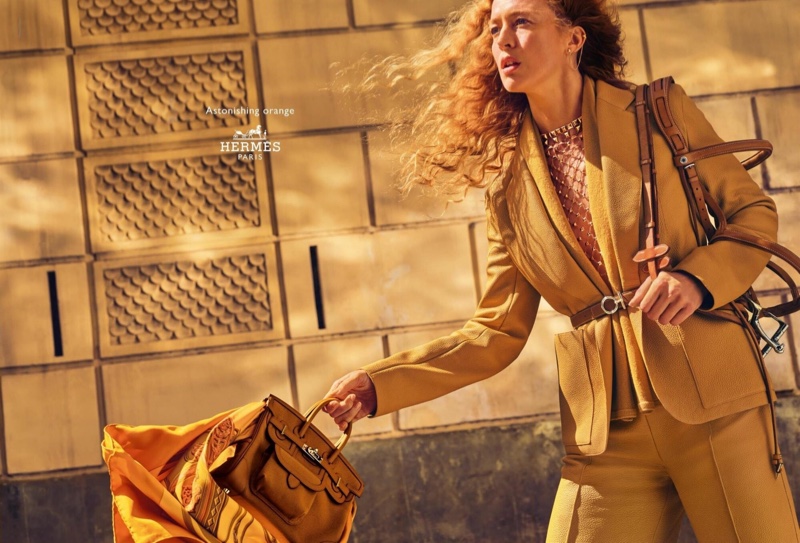 Chic tailoring stands out in the fall ad campaign from Hermès.