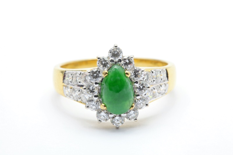 Jade Diamond Ring