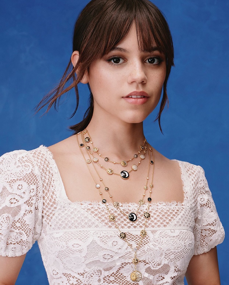 Jenna Ortega Dior Rose des Vents Jewelry 2023 Ad
