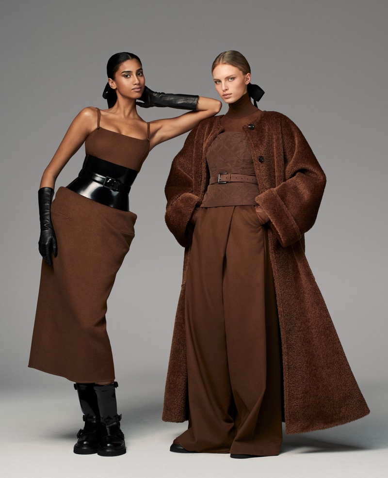 Max Mara takes inspiration from the 18th century with outerwear for its fall 2023 collection.
