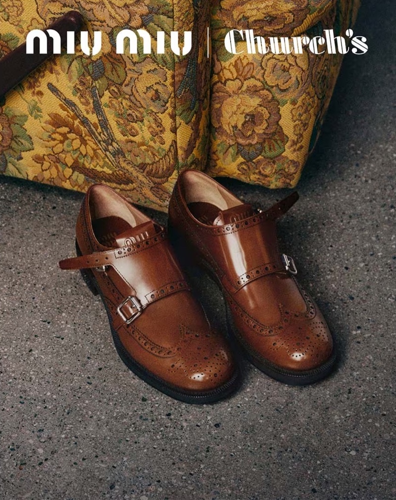 From glossed leather to embossed logos, every detail in the Church's x Miu Miu brogues matters.