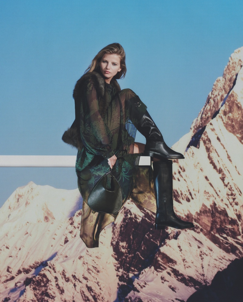Emily Grace Hime strikes a pose in Neiman Marcus' New Frontiers campaign.