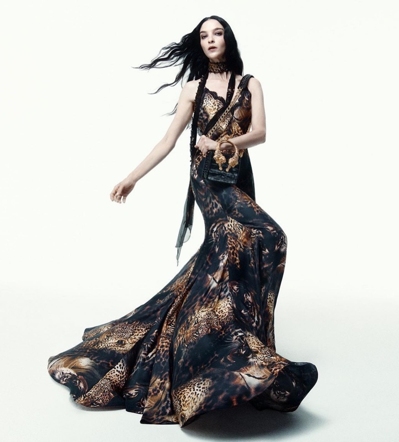 Roberto Cavalli Dress Fall 2023 Campaign