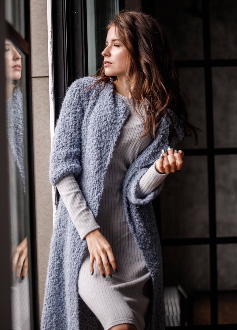 Woman Cardigan Knit Coat