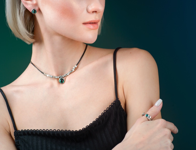 Woman Gemstone Jewelry