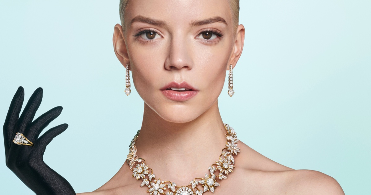 Anya Taylor-Joy Wore a Super Deep V For Tiffany and Co.