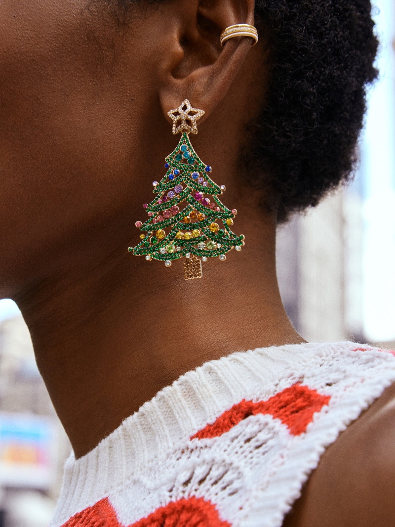 Christmas Tree Earrings Festive Attire