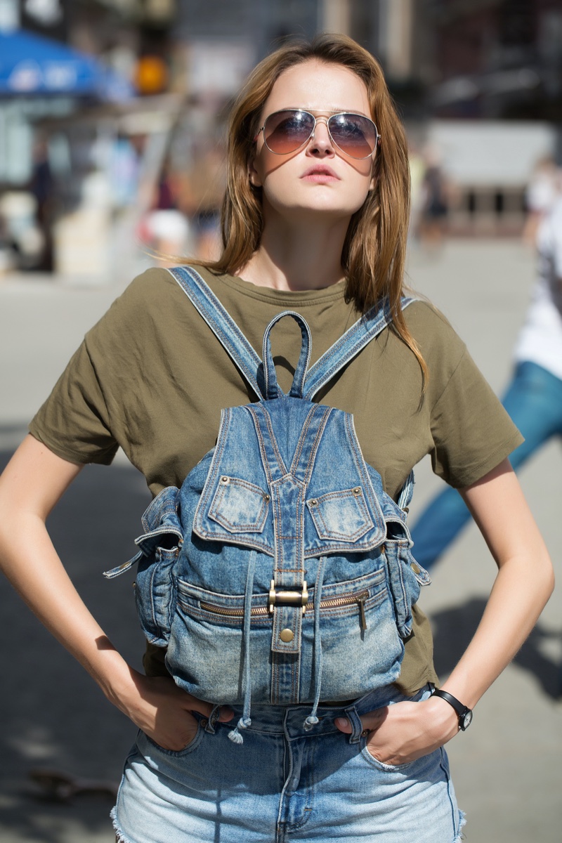 Denim Material Types Backpacks