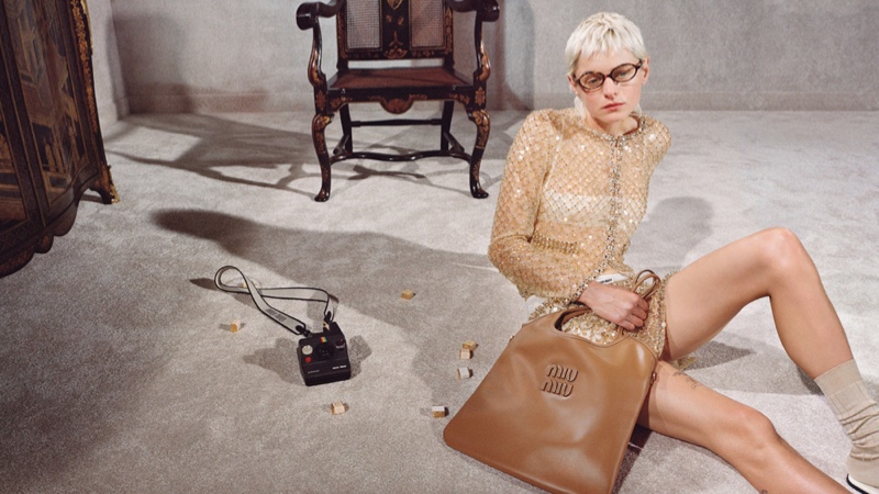 Emma Corrin Miu Miu Holiday 2023 Ad Campaign