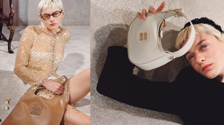 Emma Corrin Shines in Miu Miu’s Holiday 2023 Ad