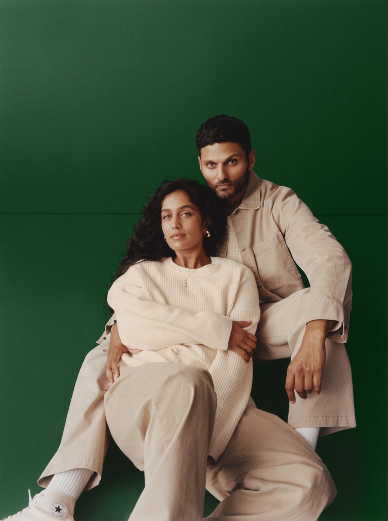 Radhi Devlukia and husband Jay Shetty get cozy in knits for Gap's new holiday campaign.