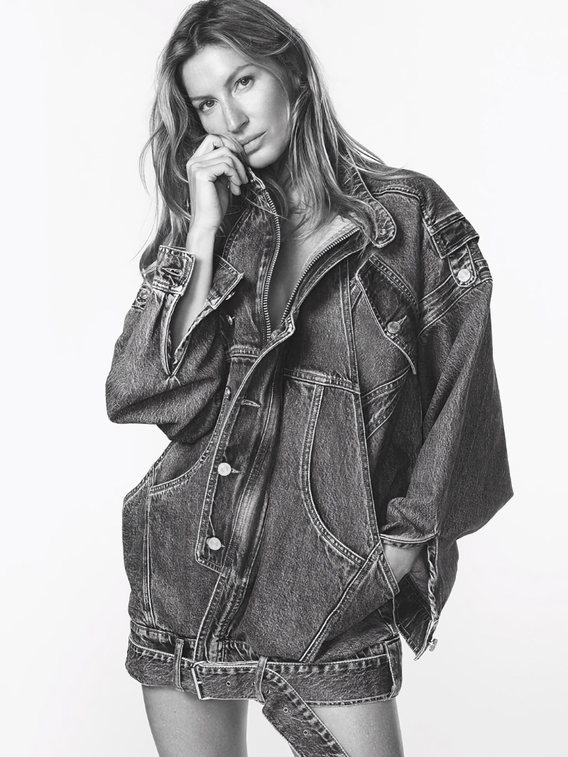 Gisele Bundchen Frame Denim Jacket Winter 2023