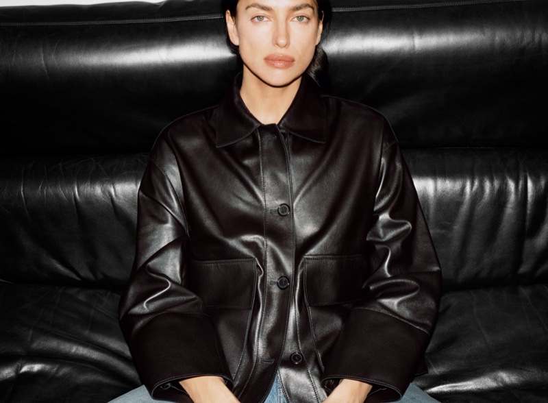 Irina Shayk Zara Leather 2023 Photoshoot