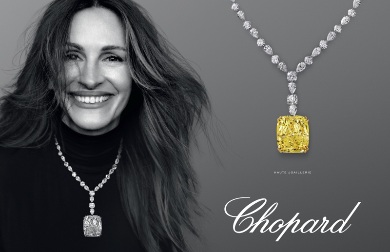 Julia Roberts Chopard Yellow Diamond Necklace 2023
