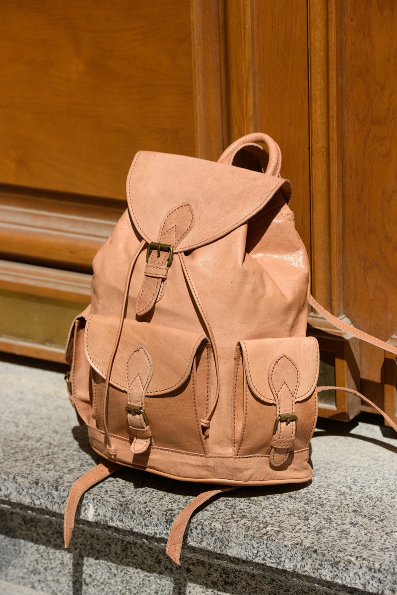 Leather Material Types Backpacks