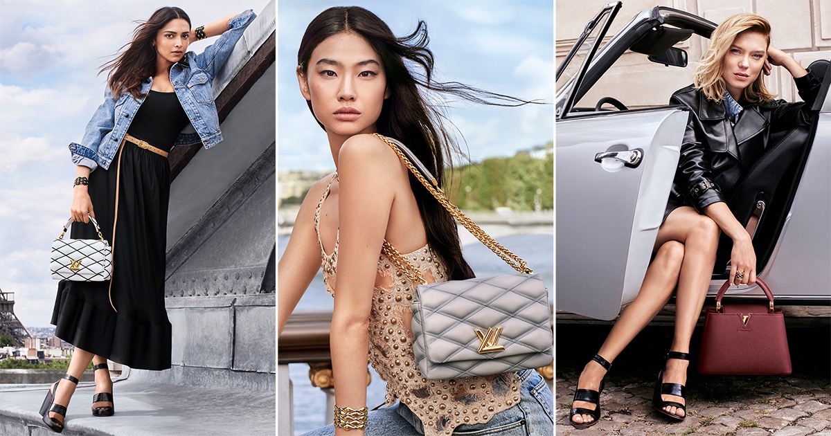 HoYeon, Léa Seydoux Charm with Louis Vuitton Fall 2023 Bags