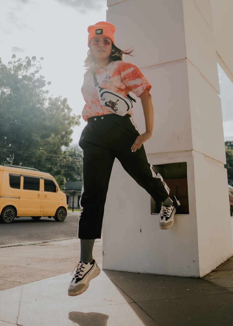 Orange Black Skater Girl Outfits