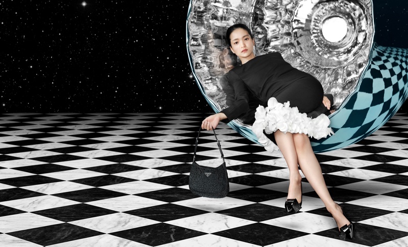 Kim Tae-Ri stars in Prada's holiday 2023 campaign.