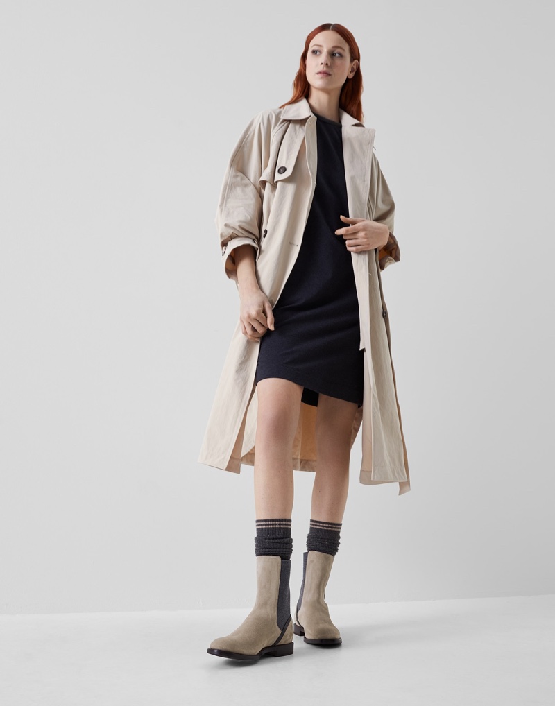 Trench Coat Dress How Wear Chelsea Boots Brunello Cucinelli