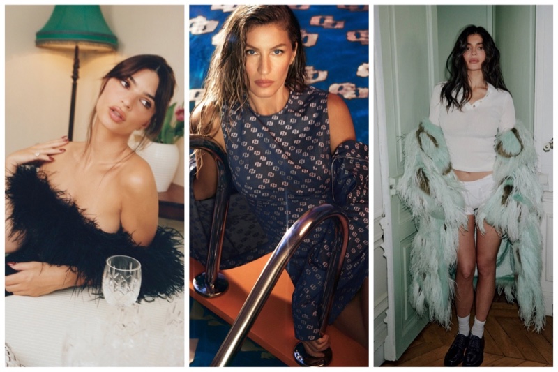 Week in Review: Emily Ratajkowski for Self-Portrait evening wear, Gisele Bundchen in Colcci summer 2024 campaign, and Kylie Jenner for WSJ. Magazine.