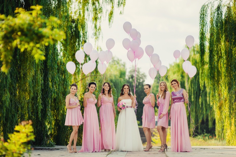 Bridesmaid Pink Dresses