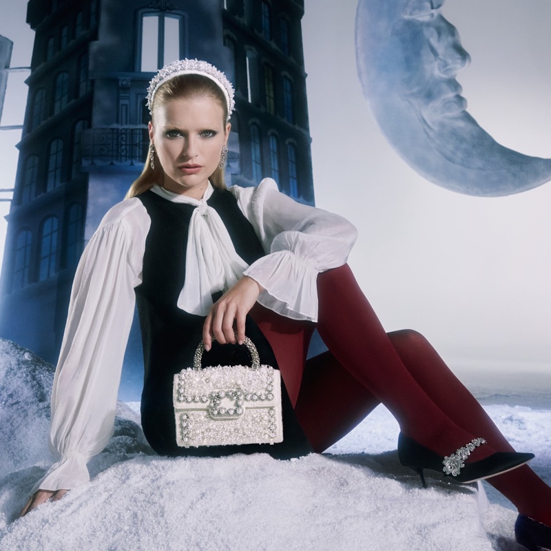 Camille Razat Roger Vivier Holiday 2023 Campaign