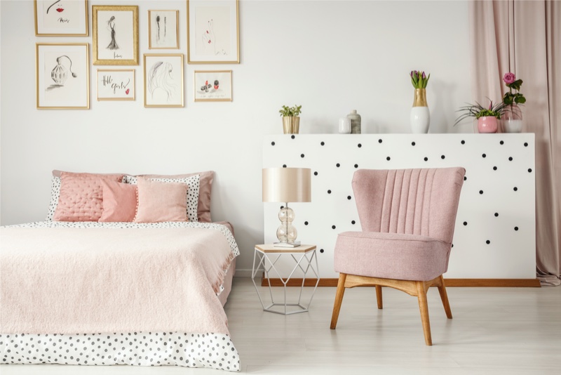 Pink Preppy Room Polka Dots