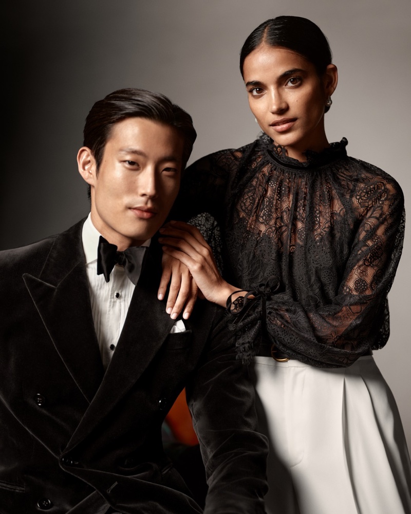 Festive season looks for her and him stand out in Ralph Lauren's holiday looks.