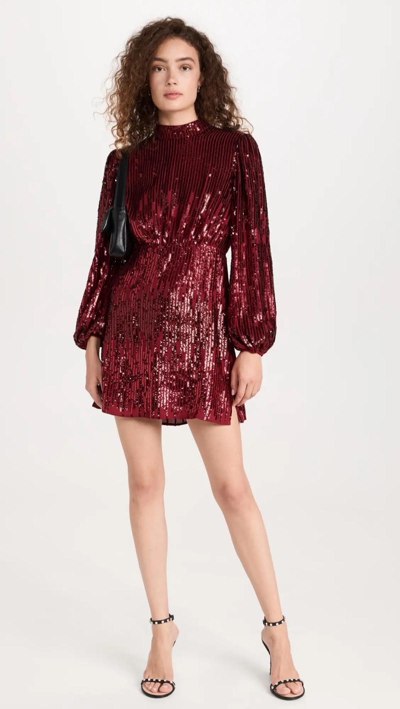 Red Glitter Dress New Years Eve Outfit Ideas