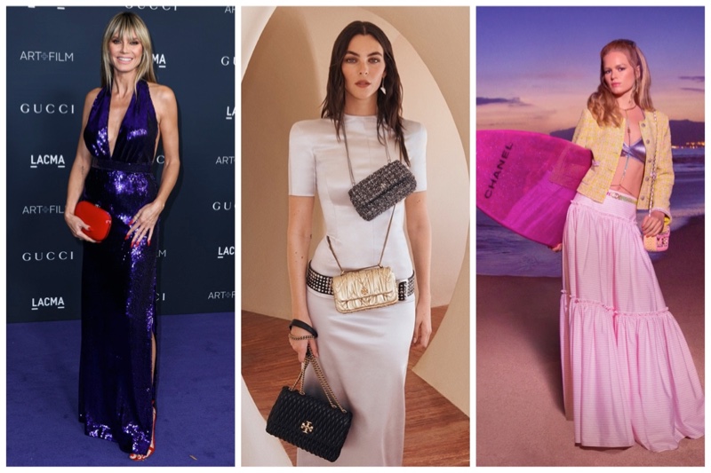 Week in Review: Heidi Klum, Vittoria Ceretti for Tory Burch holiday 2023 campaign, and Chanel cruise 2024 advertisement.
