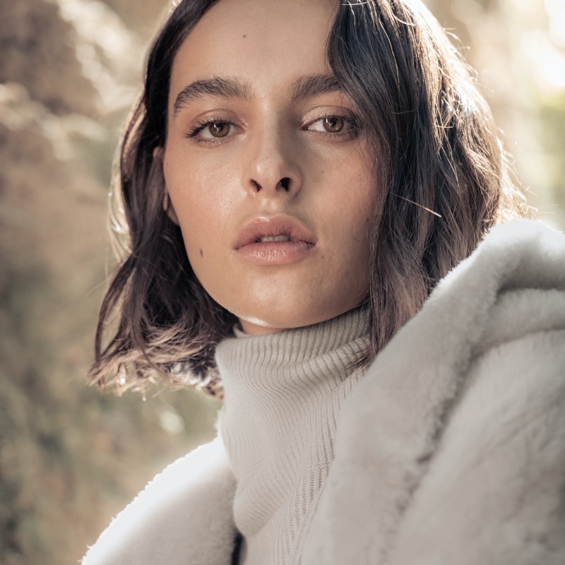 Amélie Zalaiti exudes effortless grace, wrapped in the luxurious textures of Brunello Cucinelli.
