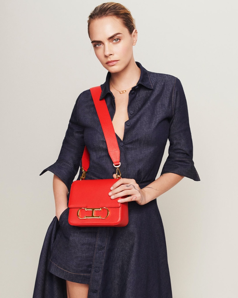 Cara Delevingne CH Carolina Herrera Resort 2024 Ad Campaign