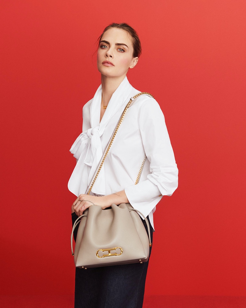 Cara Delevingne CH Carolina Herrera Resort 2024 Bag Ad