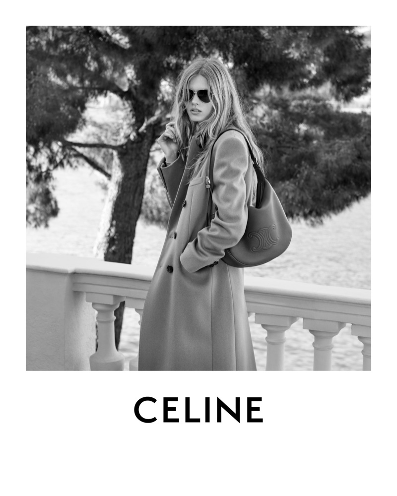Dressed in a timeless overcoat and carrying a signature Celine bag, Ida Heiner captures the understated grace of Les Grandes Classiques 07 collection.