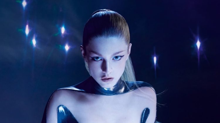 Hunter Schafer Enchants in Mugler Angel Elixir Perfume Ad