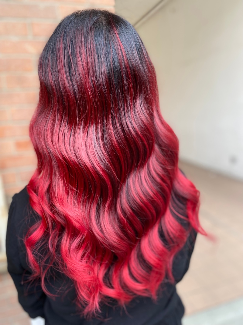 Red Balayage Hair Color
