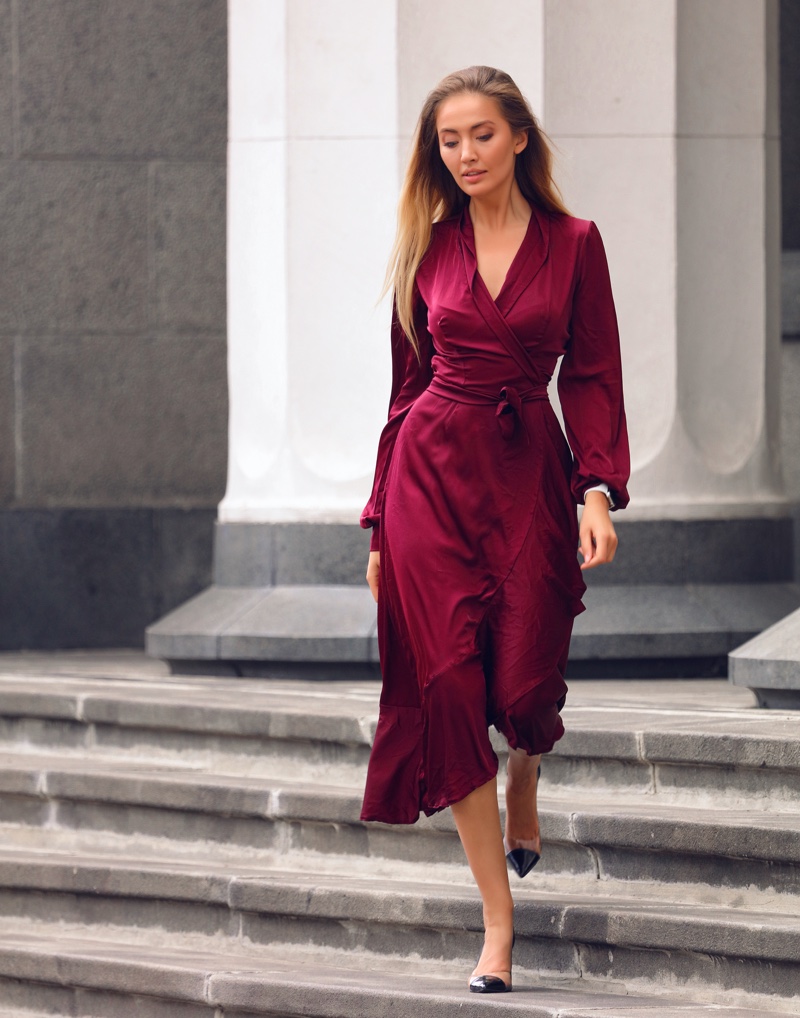 Wrap Dress Casual Winter