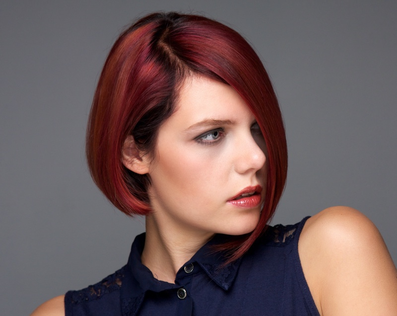 Asymmetrical Bob Short Hairstyle