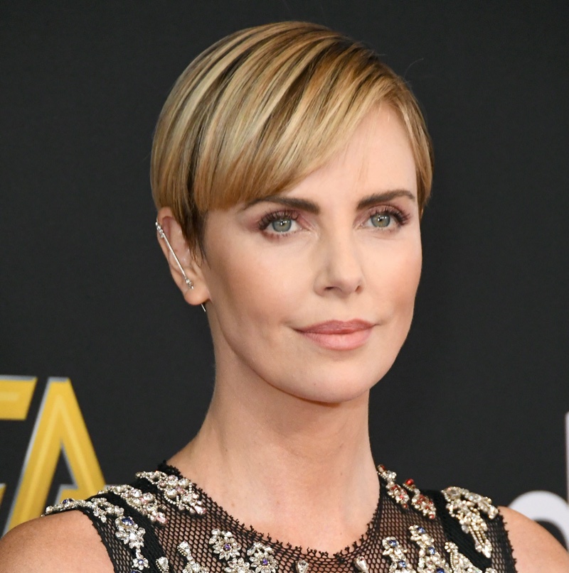 Blonde Pixie Cut Charlize Theron