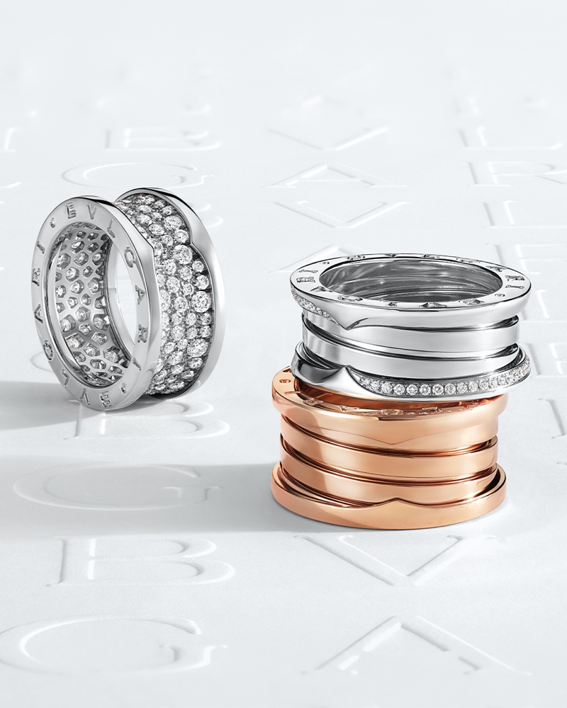 Rings from the Bulgari B.zero1 collection.