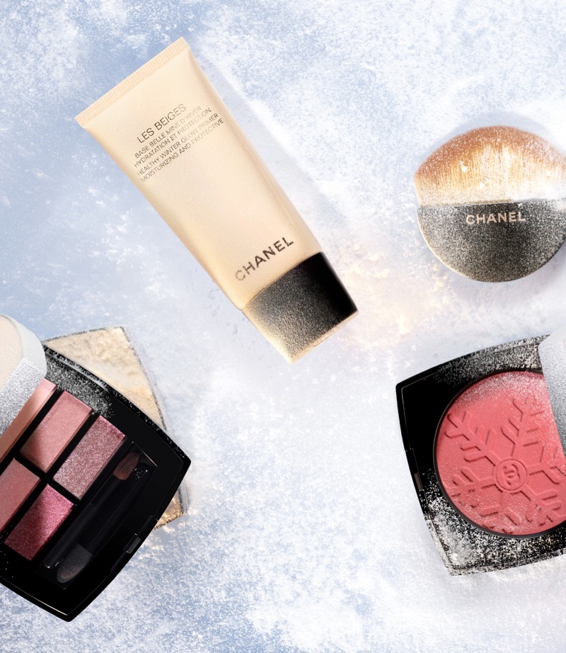 Chanel's Les Beiges collection unveils a touch of winter radiance with an eyeshadow palette, primer, and blush.