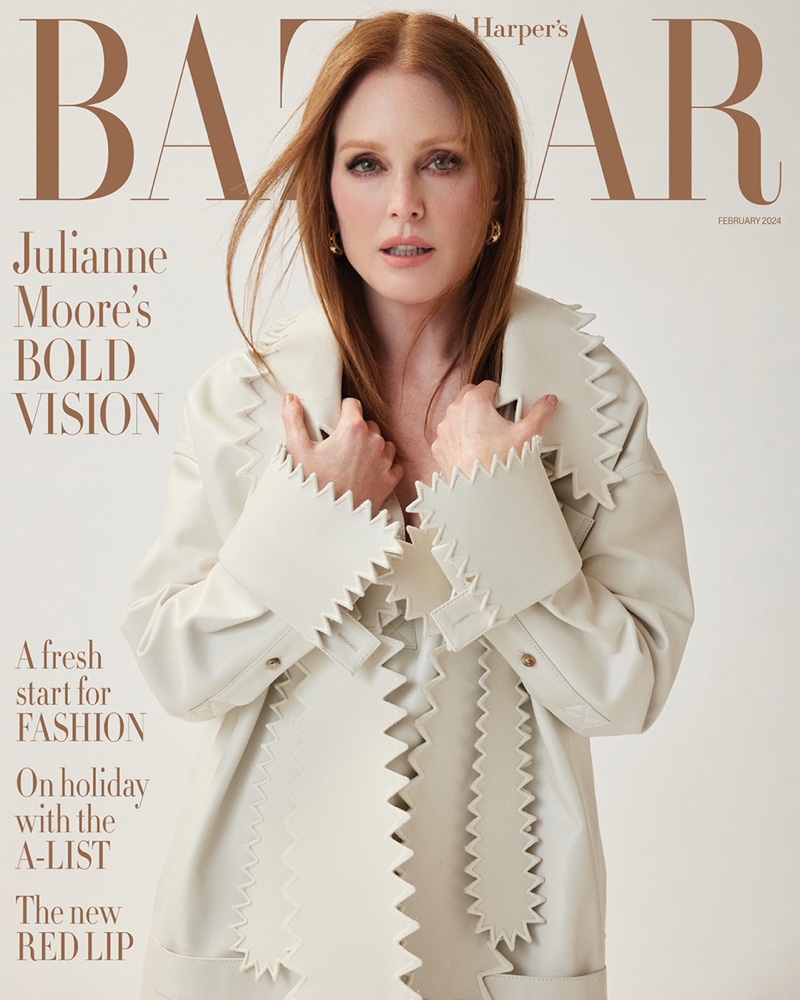 Julianne Moore Harpers Bazaar UK February 2024 Cover