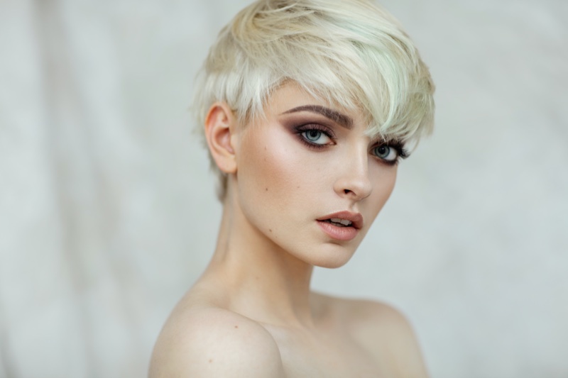 Platinum Blonde Pixie Cut