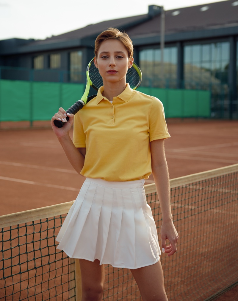 Polo Shirt Skirt Tennis Outfit