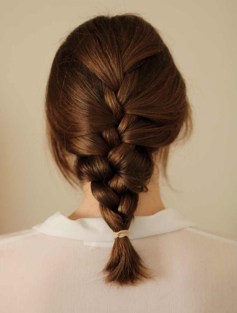 Short French Braid Ponytail